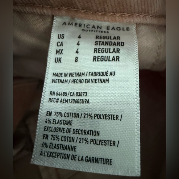 American Eagle Outfitters Blush Pink Button-Front Corduroy Mini Skirt - Picture 5 of 7